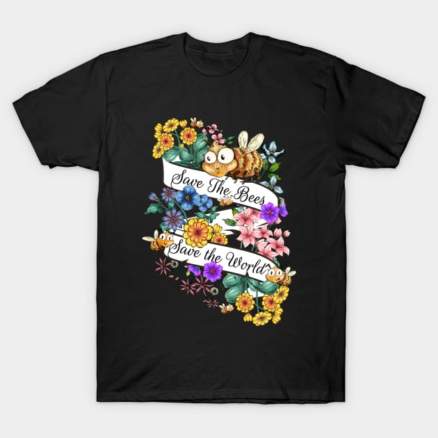 Save the bees T-Shirt by UndergroundOrchid